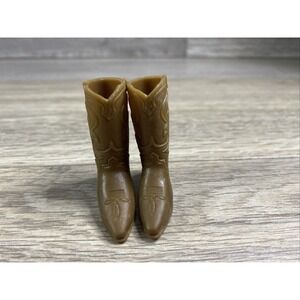 Vintage Mattel Big Jim Action Figure 1971 Camel Brown Western Cowboy Boots Shoes